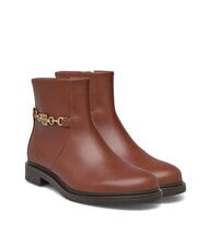 TOMMY HILFIGER TH CHAIN Ghete joase din piele cu fermoar - Pantofi femei