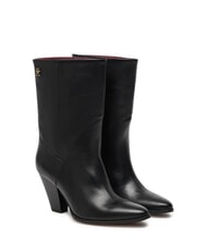 TOMMY HILFIGER MID COWBOY Ghete din piele cu toc negru - Pantofi femei - 1
