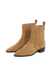 TOMMY HILFIGER COWBOY CHELSEA Ghete cu v&acirc;rf ascuțit din piele &icirc;ntoarsă - Pantofi femei