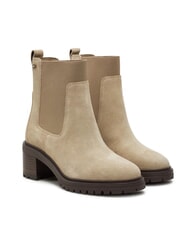 TOMMY HILFIGER FLAG MID HEEL Ghete din piele &icirc;ntoarsă - Pantofi femei