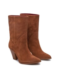 TOMMY HILFIGER MID COWBOY Ghete texane din piele &icirc;ntoarsă maro - Pantofi femei - 1