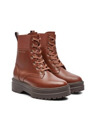 TOMMY HILFIGER TH ELASTIC RIB LACEUP Ghete din piele cu șireturi - Pantofi femei