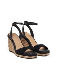 TOMMY HILFIGER TH MONOGRAM Sandale cu platformă &icirc;naltă din piele negru - Pantofi femei - 1