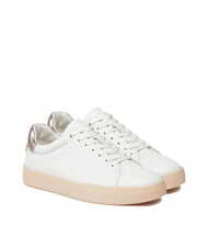 CALVIN KLEIN CUPSOLE LACE UP PEARL Adidași din piele alb - Pantofi femei - 1