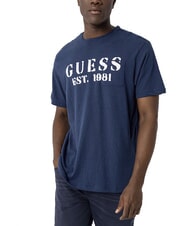 GUESS MARINA PRINT Tricou cu m&acirc;necă scurtă și buzunar albastru infinit - tricou - 1