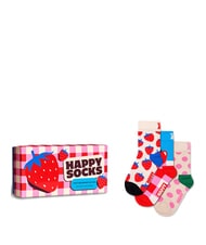 HAPPY SOCKS KIDS FRUITS & BERRIES Cutie cadou 3 perechi de șosete - Șosete unisex