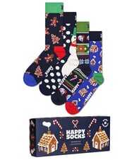HAPPY SOCKS HOLIDAY GINGERBREAD Cutie cadou 4 perechi de șosete multicolor - Șosete pentru bărbați - 1
