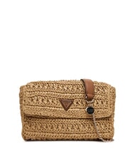 GUESS IRENE Geantă de umăr țesută, geantă crossbody natural / coniac - Genți femei - 1