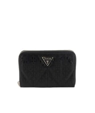 GUESS ALDINA Portofel mediu cu fermoar BLACK - Portofele femei - 1