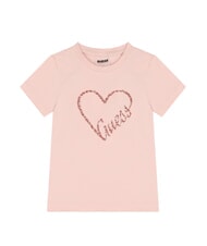 GUESS KIDS MINI ME Tricou din bumbac cu paiete dolly roz - Tricou copil - 1