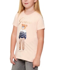 GUESS KIDS Tricou imprimat roz fericit - Tricou copil - 1