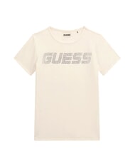 GUESS KIDS MINI ME Tricou cu m&acirc;necă scurtă pentru fete cu strasuri - Tricou copil