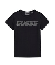 GUESS KIDS MINI ME Tricou cu m&acirc;necă scurtă pentru fete cu strasuri - Tricou copil