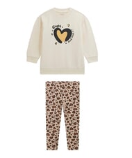 GUESS KIDS MINI ME trening pentru fete cu hanorac și pantaloni cremwhi - Treninguri pentru copii - 1