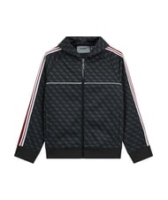 GUESS KIDS Hanorac cu fermoar complet pentru copii jacquard 4g negru intens - Hanorac pentru bebeluși - 1