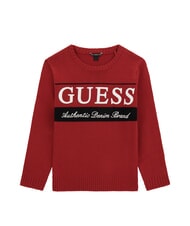 GUESS KIDS Pulover cu guler rotund pentru copii roșu chili - Pulovere pentru copii - 1