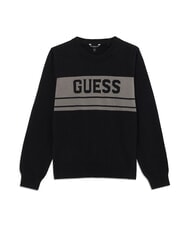 GUESS KIDS MINI ME Pulover cu guler rotund și logo - Pulovere pentru copii