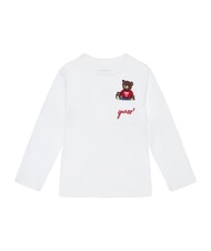 GUESS KIDS Tricou cu m&acirc;necă lungă cu ursuleț de pluș - Tricou copil