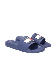 TOMMY HILFIGER FLAG POOL Papuci de damă albastru catifelat - Pantofi femei - 1
