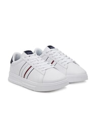 TOMMY HILFIGER MODERN CUPSOLE STRIPES Adidași din piele alb - Pantofi bărbați - 1