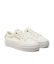 TOMMY HILFIGER ESSENTIAL Teniși cu platformă din p&acirc;nză ecru - Pantofi femei - 1