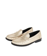 TOMMY HILFIGER TH METALLIC Mocasini din piele metalizată - Pantofi femei