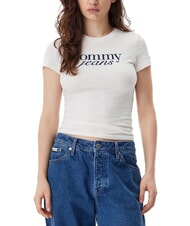 TOMMY HILFIGER TH JEANS Tricou din bumbac cu imprimeu cu logo - tricou