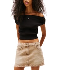 TOMMY HILFIGER TH JEANS Pulover scurt cu m&acirc;neci scurte - tricou