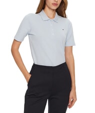 TOMMY HILFIGER TH 1985 Tricou polo cu m&acirc;necă scurtă pentru femei albastru răcoros - maiou Polo - 1