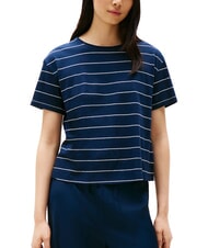 TOMMY HILFIGER TH MODERN Tricou cu imprimeu din amestec de in ecru breton/bleumarin &icirc;nchis - tricou - 1