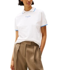 TOMMY HILFIGER TH Tricou polo cu m&acirc;necă scurtă pentru femei ecru - maiou Polo - 1