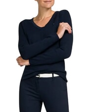 TOMMY HILFIGER TH Pulover cu decolteu &icirc;n V pentru femei - Pulovere pentru femei
