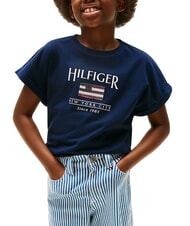 TOMMY HILFIGER KIDS BIMBA Tricou cu m&acirc;necă scurtă, croială lejeră - Tricou copil