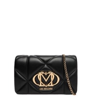 LOVE MOSCHINO EMBOSSED Geantă de umăr cu clapă negru - Genți femei - 1
