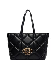 LOVE MOSCHINO EMBOSSED Geantă de cumpărături de umăr negru - Genți femei - 1