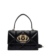 LOVE MOSCHINO EMBOSSED Geantă tip servietă cu curea de umăr negru - Genți femei - 1