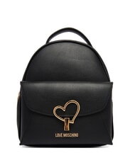 LOVE MOSCHINO HEART TURNLOCK Rucsac cu buzunar negru - Genți femei - 1