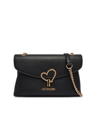 LOVE MOSCHINO HEART TURNLOCK Geantă de umăr convertibilă negru - Genți femei - 1