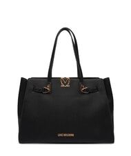 LOVE MOSCHINO SOFT SCULPT Geantă de cumpărături de umăr negru - Genți femei - 1