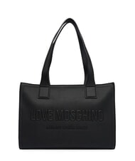 LOVE MOSCHINO SIGNATURE LOVE Geantă de cumpărături de umăr negru - Genți femei - 1
