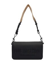 LOVE MOSCHINO SIGNATURE LOVE Geantă de umăr cu clapă negru - Genți femei - 1