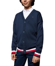 TOMMY HILFIGER TH KIDS Cardigan din bumbac cu nasturi bleumarin noapte &icirc;ntunecată - Pulovere pentru copii - 1