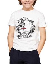 TOMMY HILFIGER TH KIDS Tricou cu m&acirc;necă scurtă și imprimeu - Tricou copil