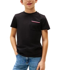 TOMMY HILFIGER TH KIDS Tricou cu m&acirc;necă scurtă și buzunar - Tricou copil