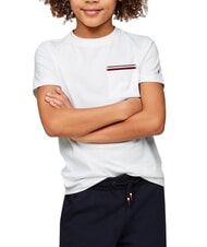 TOMMY HILFIGER TH KIDS Tricou cu m&acirc;necă scurtă și buzunar - Tricou copil