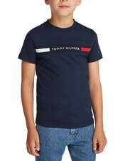 TOMMY HILFIGER TH KIDS Tricou cu m&acirc;necă scurtă și broderie cu logo - Tricou copil