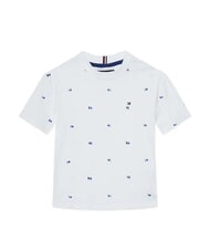 TOMMY HILFIGER TH KIDS Tricou din bumbac cu imprimeuri - Tricou copil