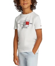 TOMMY HILFIGER TH KIDS Tricou cu m&acirc;necă scurtă și imprimeu - Tricou copil