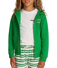 TOMMY HILFIGER TH KIDS Hanorac cu fermoar complet pentru copii verde radiant - Hanorac pentru bebeluși - 1