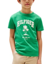 TOMMY HILFIGER TH KIDS Tricou din bumbac cu m&acirc;necă scurtă - Tricou copil